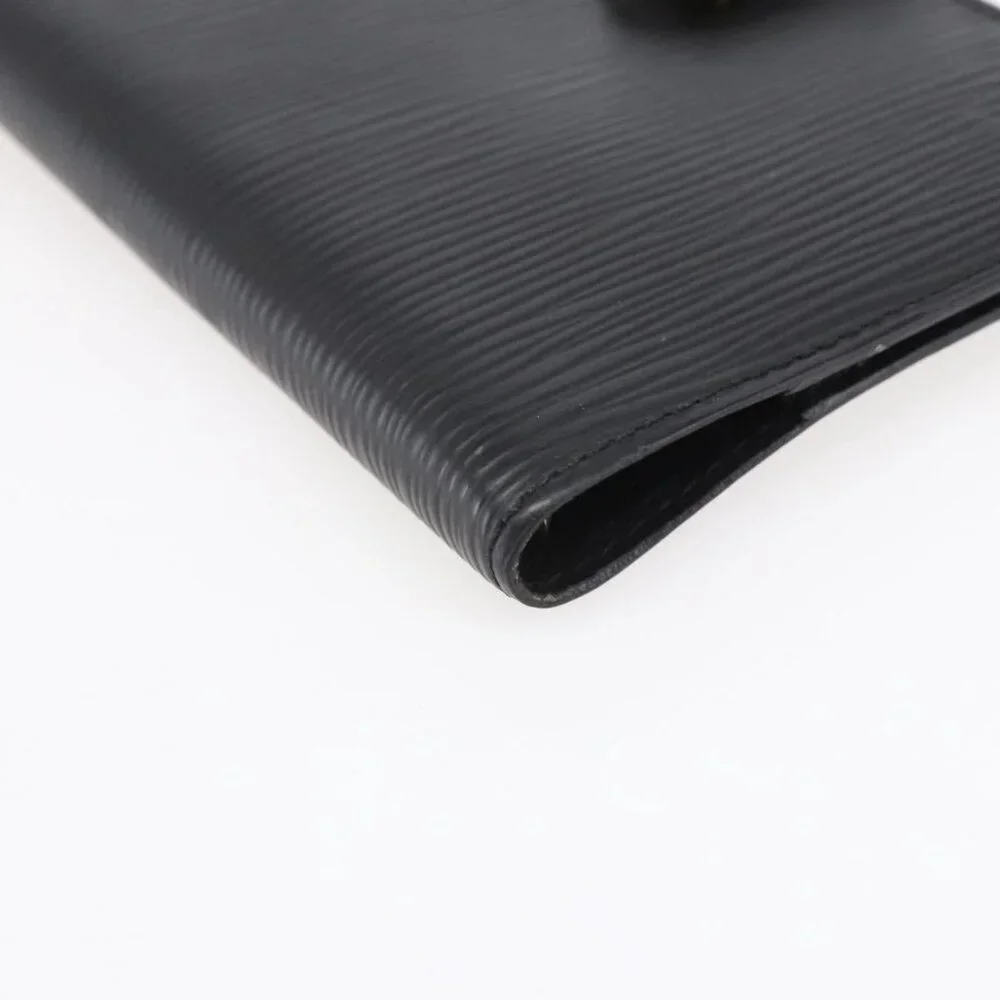 LOUIS VUITTON Epi Agenda PM Day Planner Cover Black R20052 LV Auth BA8370